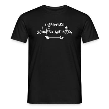 Zusammen schaffen wir alles Geschenk Freunde Bro - Männer T-Shirt - Schwarz - Vorne - AI Model Male 178 light (178cm)