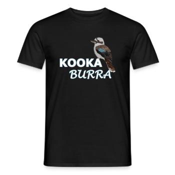Kookaburra Vogel Zeichnung Ornithologe Vogelfreund - Männer T-Shirt - Schwarz - Vorne - AI Model Male 178 light (178cm)