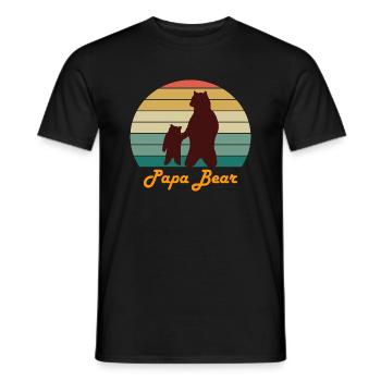 Papa Ours - T-shirt homme - noir - Devant - AI Model Male 178 light (178cm)