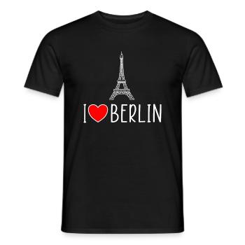 Tour Eiffel De Berlin images drôles funny - T-shirt homme - noir - Devant - AI Model Male 178 light (178cm)
