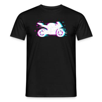 motorbike Design for a motorbike fan - Men's T-Shirt - black - Front - AI Model Male 178 light (178cm)
