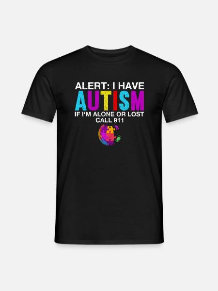 Autismus - Männer T-Shirt - Schwarz