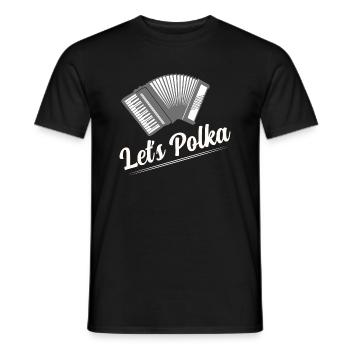 Let's Polka Pride Accordion - Men's T-Shirt - black - Front - AI Model Male 178 light (178cm)