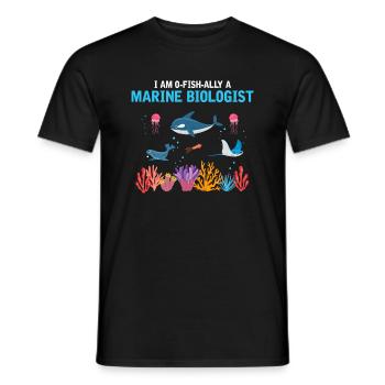 Official Marine Biologist Fish Marine Biology - Men's T-Shirt - black - Front - AI Model Male 178 light (178cm)