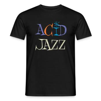 Vintage 60s Acid Jazz Music - Männer T-Shirt - Schwarz - Vorne - AI Model Male 178 light (178cm)