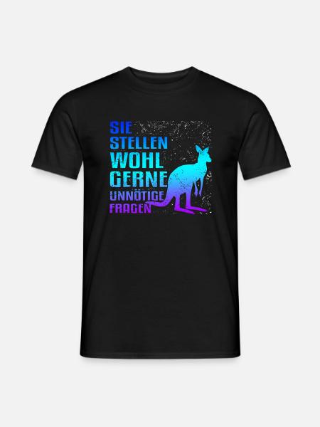 Sie Stellen Wohl Gerne Unnötige Fragen Vintage Kän - Männer T-Shirt - Schwarz