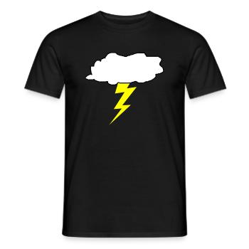 tonnerre - T-shirt homme - noir - Devant - AI Model Male 178 light (178cm)