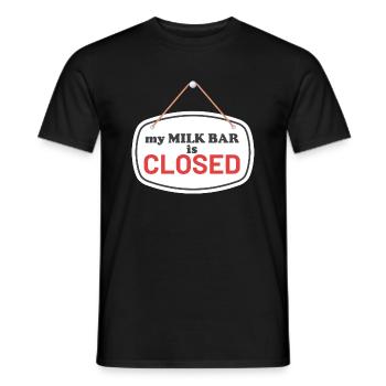 Milk Bar closed - Männer T-Shirt - Schwarz - Vorne - AI Model Male 178 light (178cm)