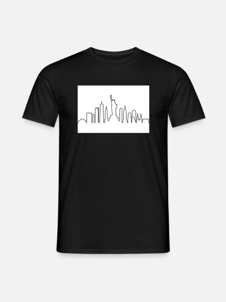 Skyline von NY - Männer T-Shirt - Schwarz