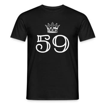 59 Number crown - Men's T-Shirt - black - Front - AI Model Male 178 light (178cm)