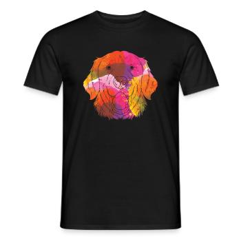 Golden Retriever Pop Art Motiv für Hundebesitzer - Männer T-Shirt - Schwarz - Vorne - AI Model Male 178 light (178cm)