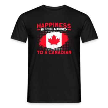 Drapeau canadien Cadeau racines canadiennes - T-shirt homme - noir - Devant - AI Model Male 178 light (178cm)