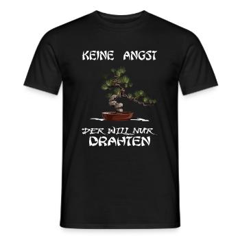 BONSAI Yamadori Nebari Bonsaimeister will drahten - Männer T-Shirt - Schwarz - Vorne - AI Model Male 178 light (178cm)