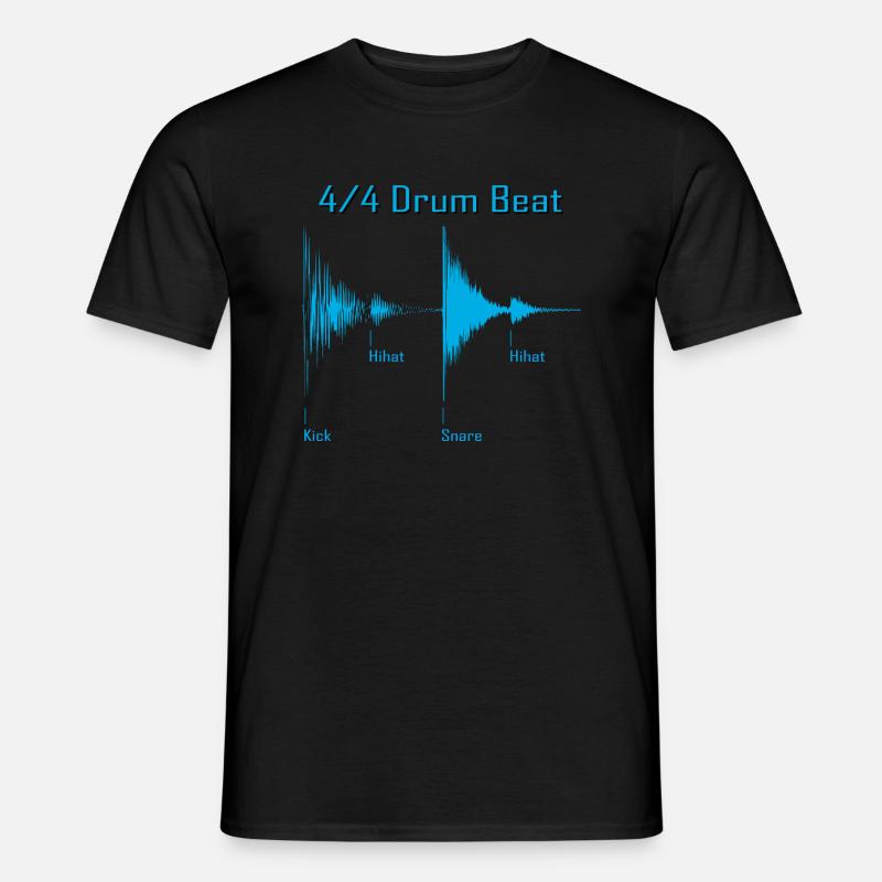 Drumbeat waveform - Männer T-Shirt - Schwarz