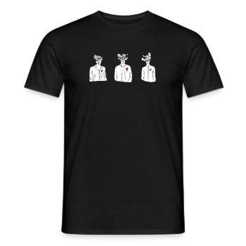 LineArt Herz Set - Männer T-Shirt - Schwarz - Vorne - AI Model Male 178 light (178cm)