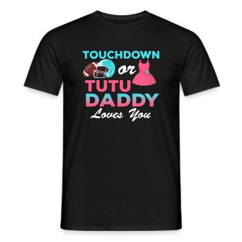 Zitates Zitat süßes ethnisches Touchdown oder Tutu - Männer T-Shirt - Schwarz - Vorne - AI Model Male 178 light (178cm)