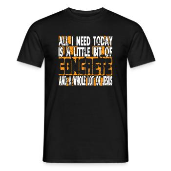 Concrete construction design for construction workers and construction site - Men's T-Shirt - black - Front - AI Model Male 178 light (178cm)