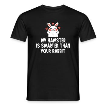 My Hamster Is Smarter Than Your Rabbit Hamster Lov - Männer T-Shirt - Schwarz - Vorne - AI Model Male 178 light (178cm)