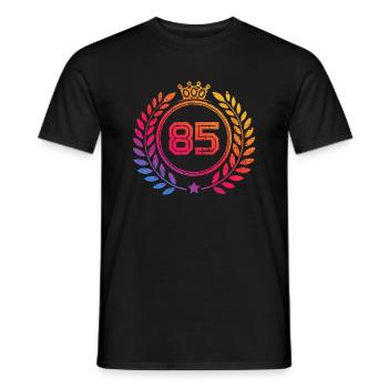 85 Number wreath - Men's T-Shirt - black - Front - AI Model Male 178 light (178cm)