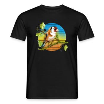 Bunter Vogel - Männer T-Shirt - Schwarz - Vorne - AI Model Male 178 light (178cm)