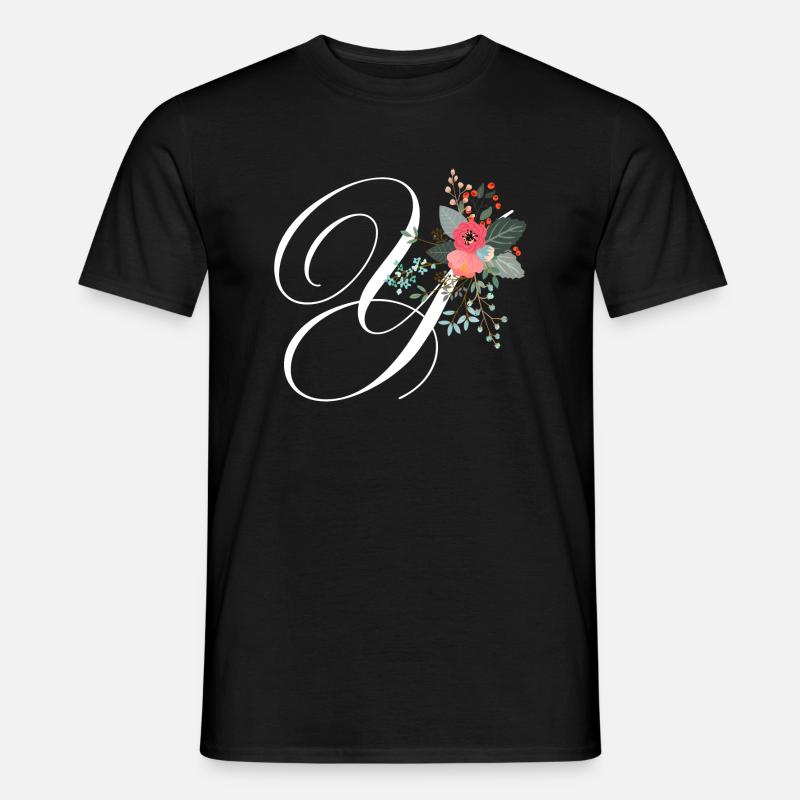Brief in voller Blüte - Männer T-Shirt - Schwarz