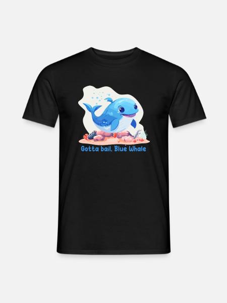 Gotta bail, Blue Whale - T-shirt homme - noir