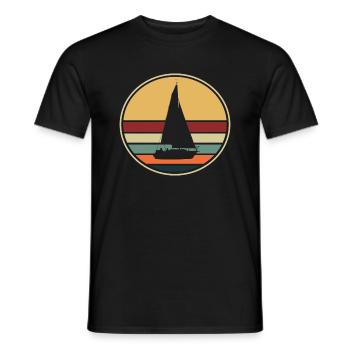 Voilier Rétro - T-shirt homme - noir - Devant - AI Model Male 178 light (178cm)