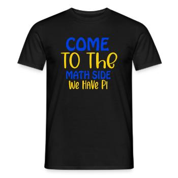 Venez du côté mathématique, nous avons pi, jour Pi, 14 mars - T-shirt homme - noir - Devant - AI Model Male 178 light (178cm)