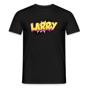 Larry Benutzerdefinierter Name Comic-Stil Pop-Art, Larry - Männer T-Shirt - Schwarz - Vorne - AI Model Male 178 light (178cm)