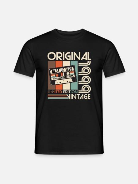 Original 1999 Vintage Vintage rétro anniversaire - T-shirt homme - noir