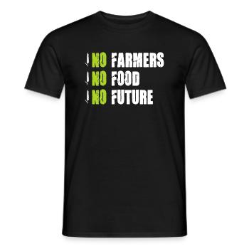 Pas d’agriculteurs, pas de nourriture, pas d’avenir Tracteur Demo Farmer - T-shirt homme - noir - Devant - AI Model Male 178 light (178cm)