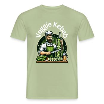 Veggie Kebab - Men's T-Shirt - sage - Front - AI Model Male 178 light (178cm)