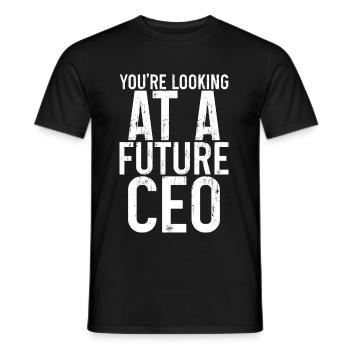 Vous êtes à la recherche d’un futur PDG 3 - T-shirt homme - noir - Devant - AI Model Male 178 light (178cm)