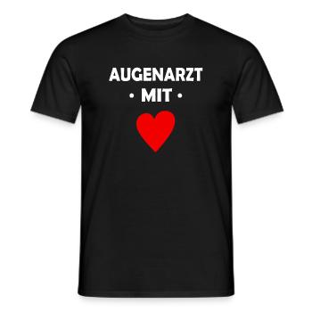 Augenarzt mit Herz - Männer T-Shirt - Schwarz - Vorne - AI Model Male 178 light (178cm)