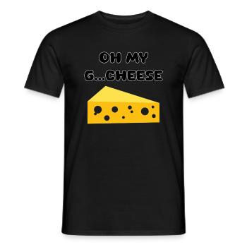 OH MY G CHEESE - Amour du fromage - T-shirt homme - noir - Devant - AI Model Male 178 light (178cm)