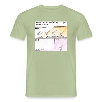 Wirrwarr 32 - Männer T-Shirt - Sage - Vorne - AI Model Male 178 light (178cm)