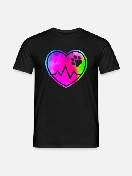 dogherz - Männer T-Shirt - Schwarz