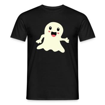 Ghost 1 - Men's T-Shirt - black - Front - AI Model Male 178 light (178cm)