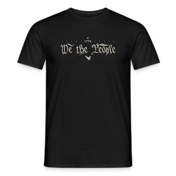 We the People - Founding Fathers Constitution - Men's T-Shirt - black - Front - AI Model Male 178 light (178cm)