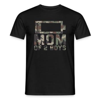 Maman de 2 garçons Chemise cadeau de Son Mothers - T-shirt homme - noir - Devant - AI Model Male 178 light (178cm)