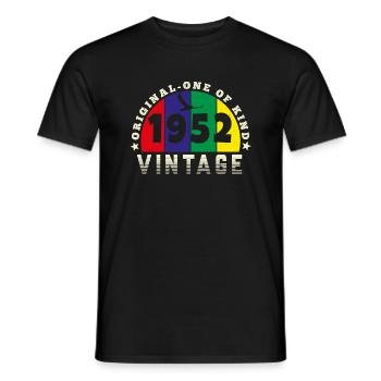 Jahrgang 1952 Retro - Bursdag - Männer T-Shirt - Schwarz - Vorne - AI Model Male 178 light (178cm)