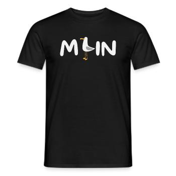 MOIN with Seagull - Men's T-Shirt - black - Front - AI Model Male 178 light (178cm)