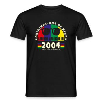 Original - One of Kind 2004 Birthday Gift. - Men's T-Shirt - black - Front - AI Model Male 178 light (178cm)