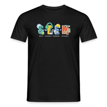 Science Technology Engineering Mathematics STEM - Men's T-Shirt - black - Front - AI Model Male 178 light (178cm)