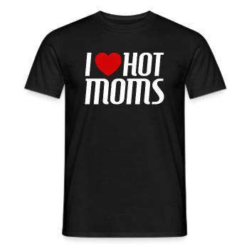 J’adore les mamans sexy - T-shirt homme - noir - Devant - AI Model Male 178 light (178cm)