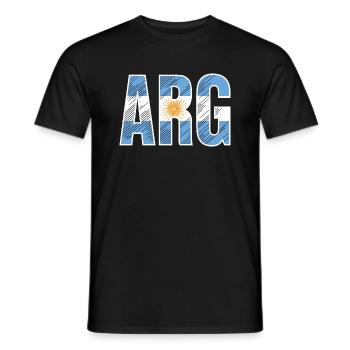 Argentine - T-shirt homme - noir - Devant - AI Model Male 178 light (178cm)