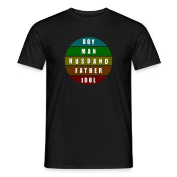 male way of life - Men's T-Shirt - black - Front - AI Model Male 178 light (178cm)