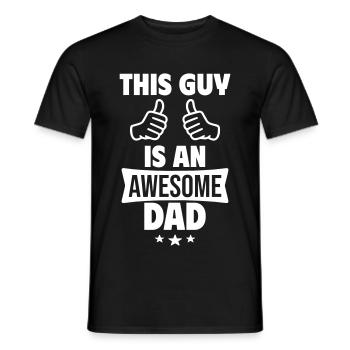This guy is a cool dad - Men's T-Shirt - black - Front - AI Model Male 178 light (178cm)