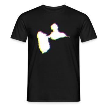 Carte de la guadeloupe - cadeau souvenir 971 gwada - T-shirt homme - noir - Devant - AI Model Male 178 light (178cm)