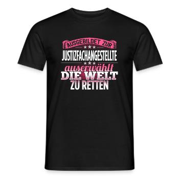 JUSTIZFACHANGESTELLTE - Die Auserwählte - Männer T-Shirt - Schwarz - Vorne - AI Model Male 178 light (178cm)